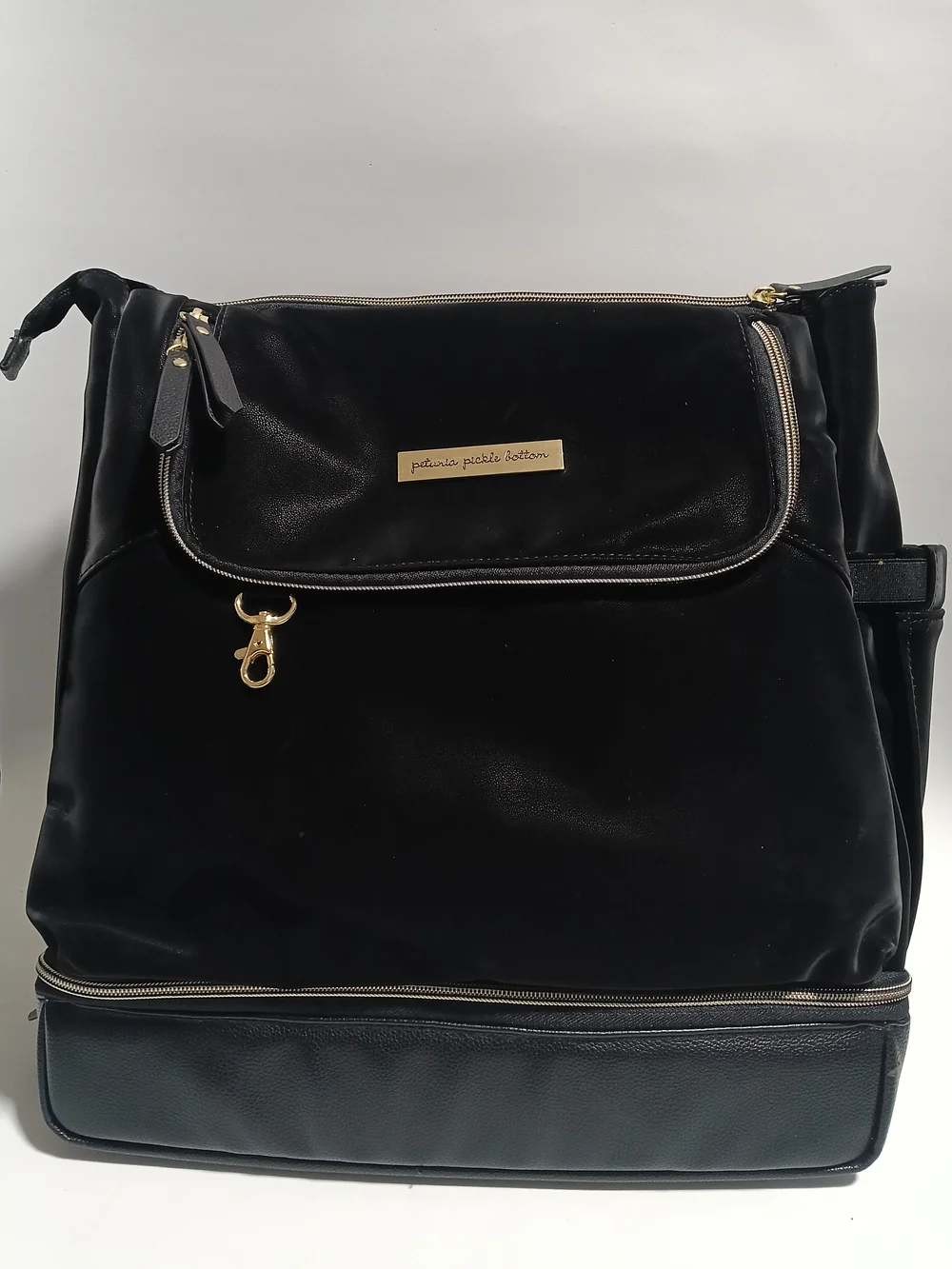 Petunia Pickle Bottom Black Convertible Diaper Bag Backpack Pre Owned Very Good